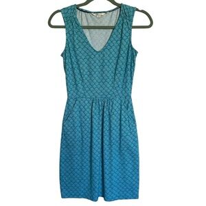 Boden Melinda Seashell Sleeveless Blue Midi Dress Size 2P